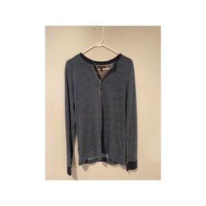 Banana Republic Mens Navy Long Sleeve Henley